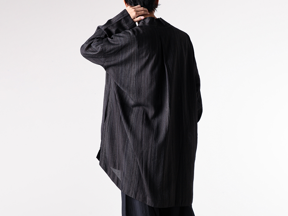 JAN-JANVANESSCHE(ヤンヤンヴァンエシュ) - 25-26AW - シャツ - KIMONO COLLAR LOOSE FIT TUNIC （Mult Striped） / TUNIC#42 4-006