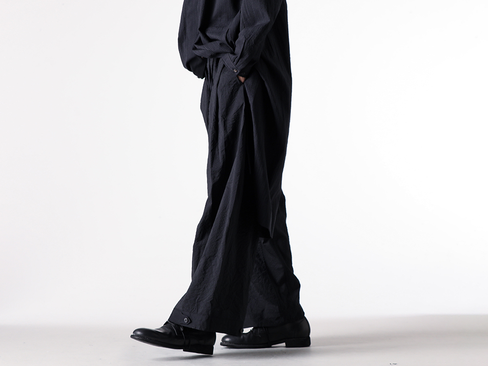JAN-JANVANESSCHE(ヤンヤンヴァンエシュ) - 25-26AW - パンツ - DOUBLE PLEATED TROUSERS （Deep Black） / TROUSERS#87 5-004