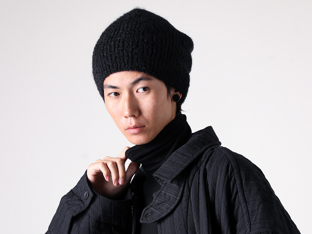 JAN-JANVANESSCHE(ヤンヤンヴァンエシュ) - 25-26AW - ニットキャップ - KNITTED BEANIE （Black） / BEANIE#5 6-001
