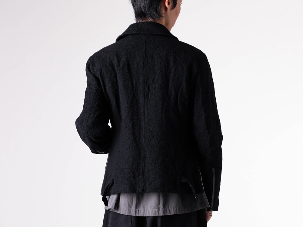 The Viridi-anne(ザ ヴィリディアン) - 25-26AW - アジャスターベルトでシルエットを変えれるジップアップブルゾン - Embroidered Wool Twill Zip-Up Blouson (VI-3897-06) - Down Proof Ball Wash Shirt (VI-3913-02) 1-005