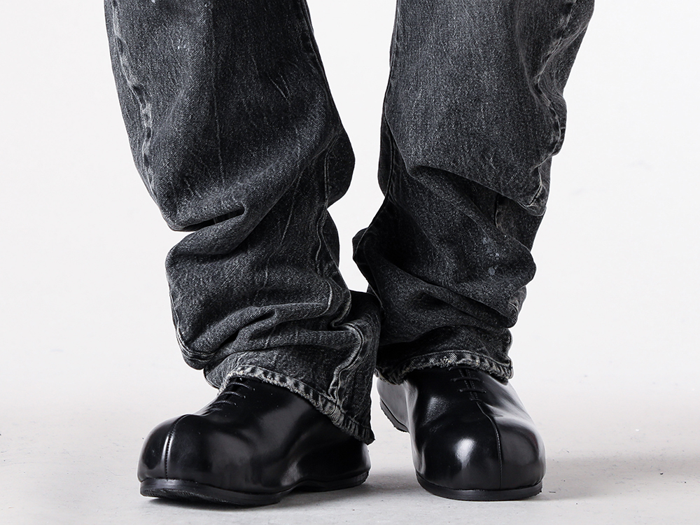 ISO - 25AW  - 下半身 - ISO-035-TRS ISO x ANACHRONORM Damaged Denim Curve Pants - VI-KLG-001-09 KIDS LOVE GAITE Collaboration In Heel Boots 2-005