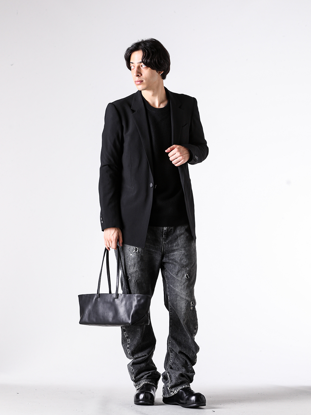 ISO - 25AW - 見出し3 - JKF-MMCN Jacket Shrink-proof Wool - CK-NCRPO Nepal Cashmere Knit Sweater - ISO-035-TRS ISO x ANACHRONORM Damaged Denim Curve Pants - VI-KLG-001-09 KIDS LOVE GAITE Collaboration In Heel Boots - 24fwot010-cow Ogata Tote M：Cow 3-001