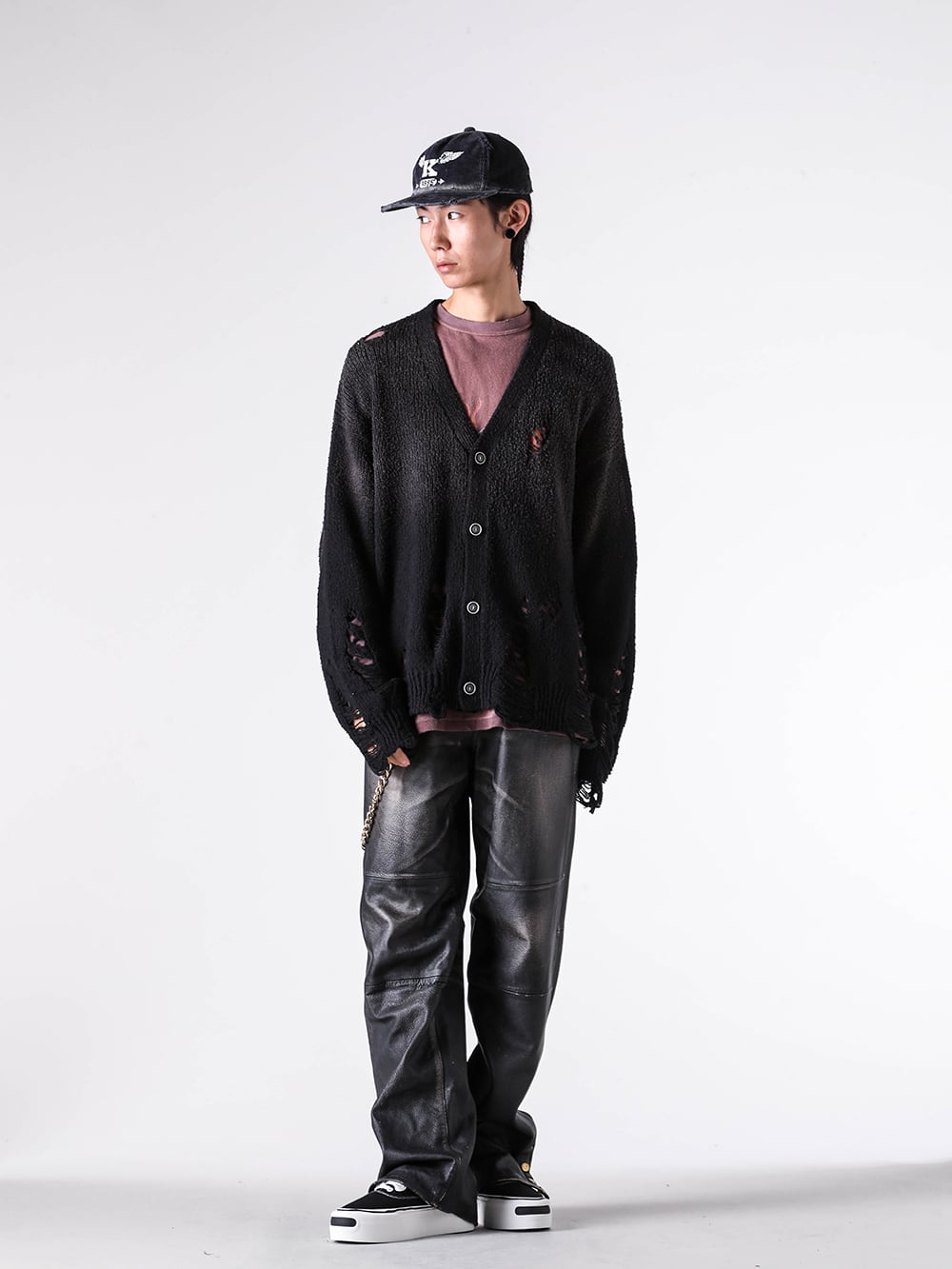 KAMIYA 25-26AW Vintage-Style Cardigan Street Styling -FASCINATE