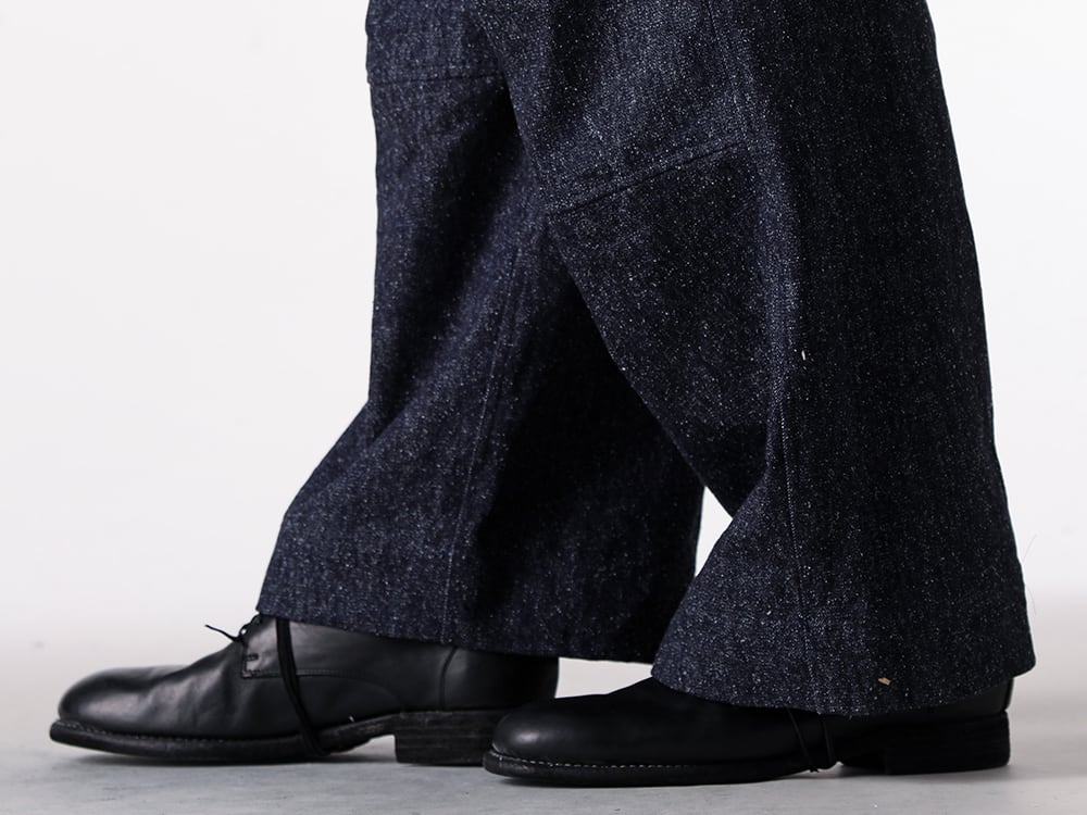 O project - 25AW - Bottom - O20TR3 - DENIM UTILITY TROUSER - 992X - Classic Derby Shoes Laced Up Single Sole Wide Model 2-005