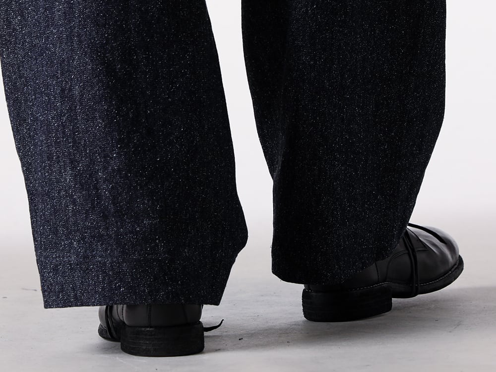 O project - 25AW - Bottom - O20TR3 - DENIM UTILITY TROUSER - 992X - Classic Derby Shoes Laced Up Single Sole Wide Model 2-006