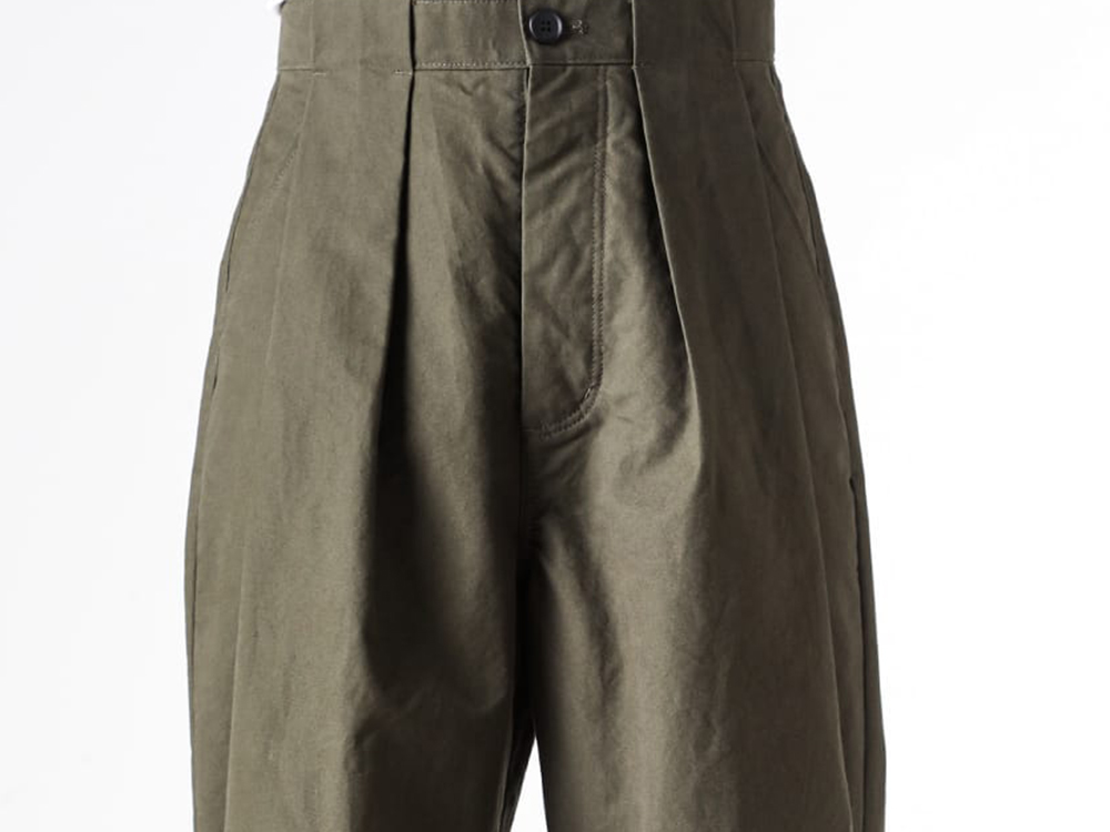 daisuke tanabe - 25-26AW - Flare Cargo Pants with Exceptional Silhouette Design - ohma Flare Trousers (02_221 olive) - Norwegian Welted Derby Shoes Vibram Sole (792VX) 2-002