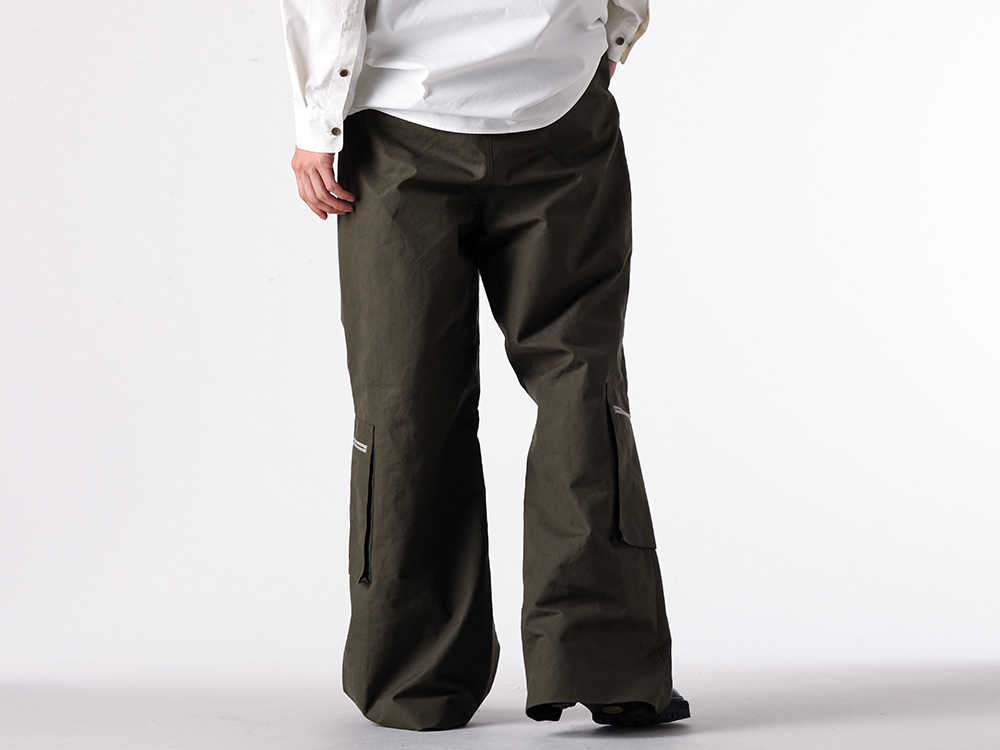 daisuke tanabe - 25-26AW - Flare Cargo Pants with Exceptional Silhouette Design - ohma Flare Trousers (02_221 olive) - Norwegian Welted Derby Shoes Vibram Sole (792VX) 2-007