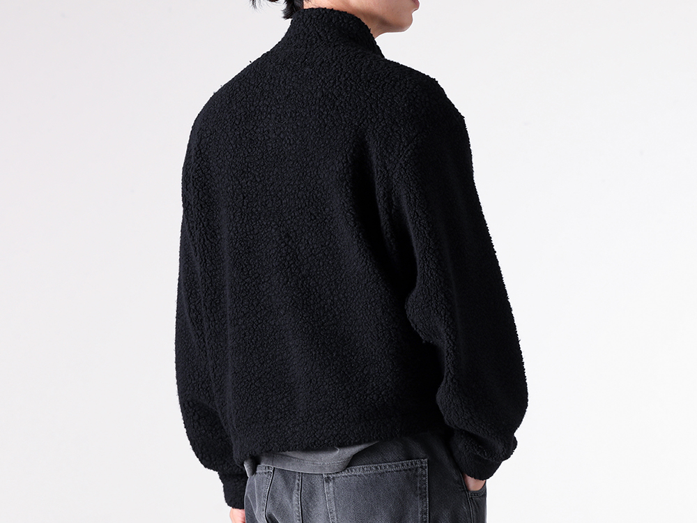 mfpen - 25-26AW  - Knit Sweater - 79. Common Half Zip Sweater （Black） / 877-50130004 2-002