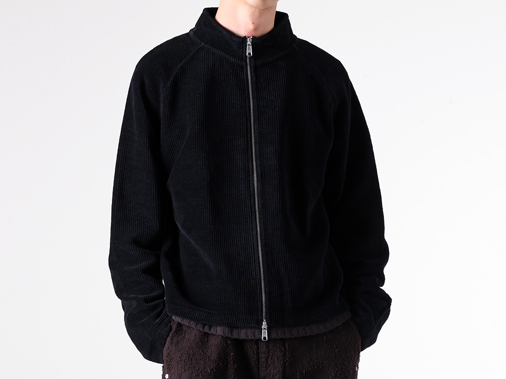 mfpen - 25-26AW  - Knit Sweater - 11. Leisure Zip Up （Black） / 877-50110001 2-003