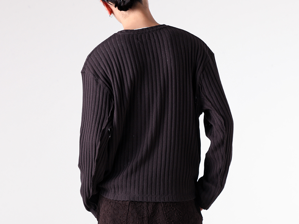 mfpen - 25-26AW  - Knit Sweater - 81. Round Neck Sweater （Dark Brown） / 877-50130007 2-006