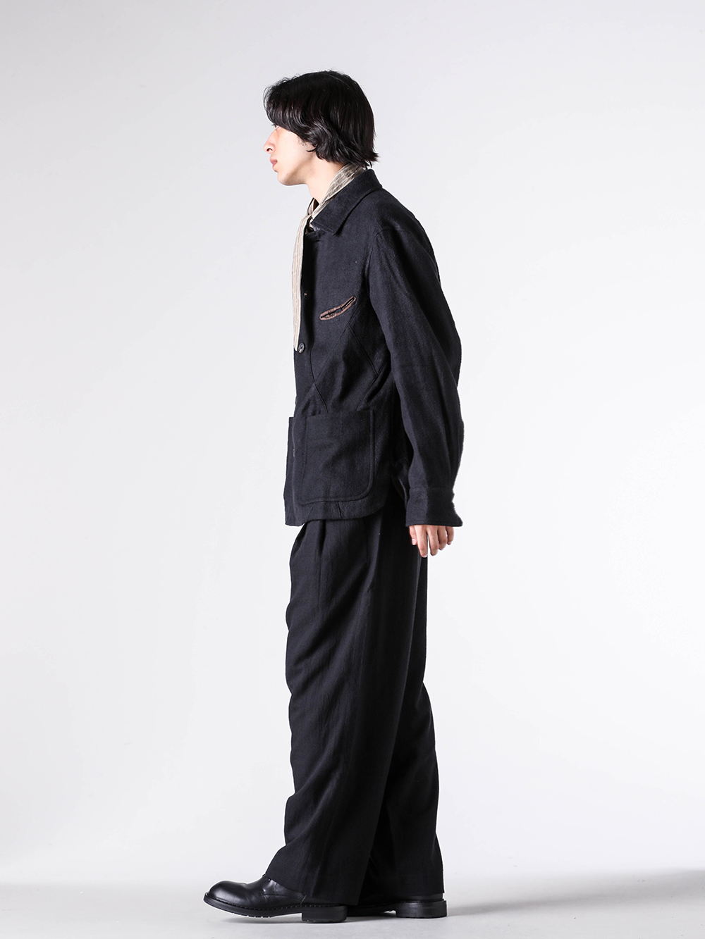 ZIGGY CHEN 25-26AW パッチワークジャケット 2タックパンツ