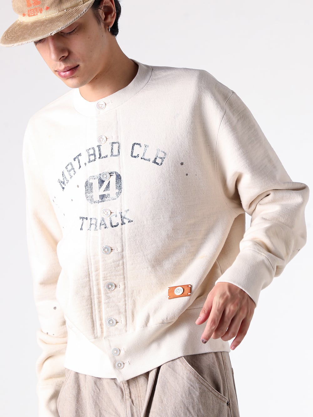 KHOKI - 25AW Styling - Down jacket with unique embroidery - 25fw-t-03 - Vintage-effect sweat cardigan - G15CA104 - CA4LA × KAMIYA K-Wing Distressed Cap 1-006