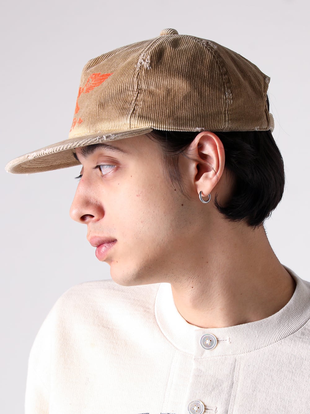 KHOKI - 25AW Styling - Down jacket with unique embroidery - 25fw-t-03 - Vintage-effect sweat cardigan - G15CA104 - CA4LA × KAMIYA K-Wing Distressed Cap 1-008