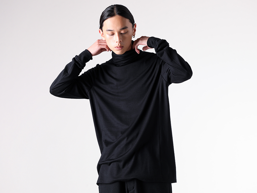 FRACTION - 25-26AW - Minimalist Leather Blouson with Refined Design - Lou R Jacket (FM25FW102KSL) - Buid LS Turtle Tee (FM25FW510WJ) 1-008