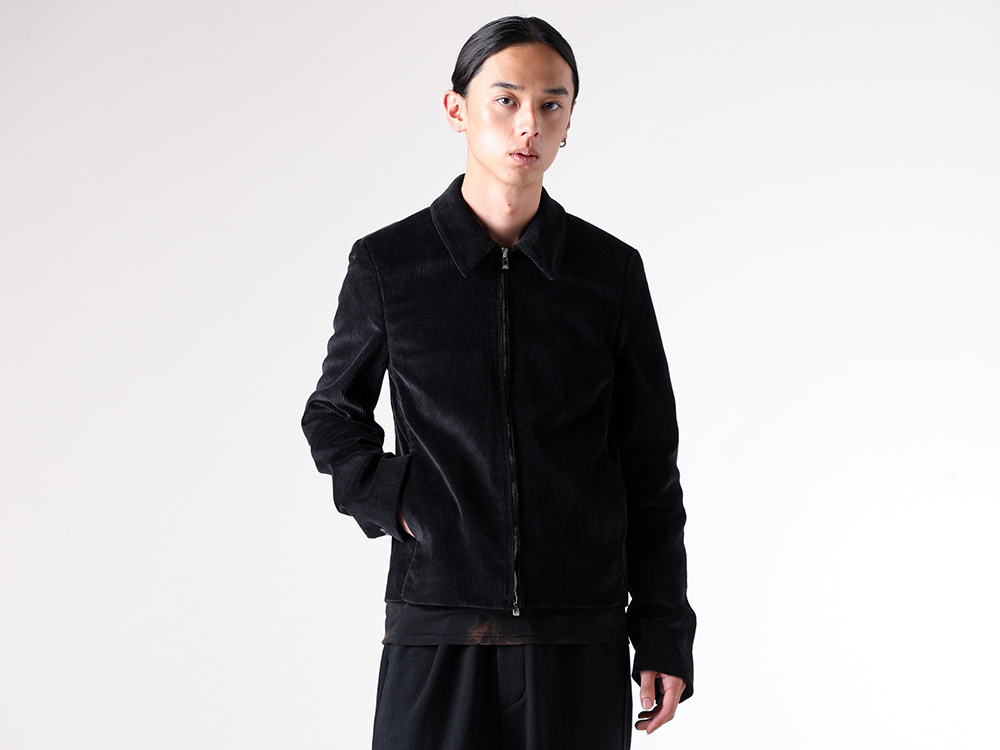 ギャルソン AD1990 アーカイブ 短丈 コーデュロイ ブルゾン ブラック FRACTION 25-26AW コーデュロイブルゾン ラグジュアリースタイル