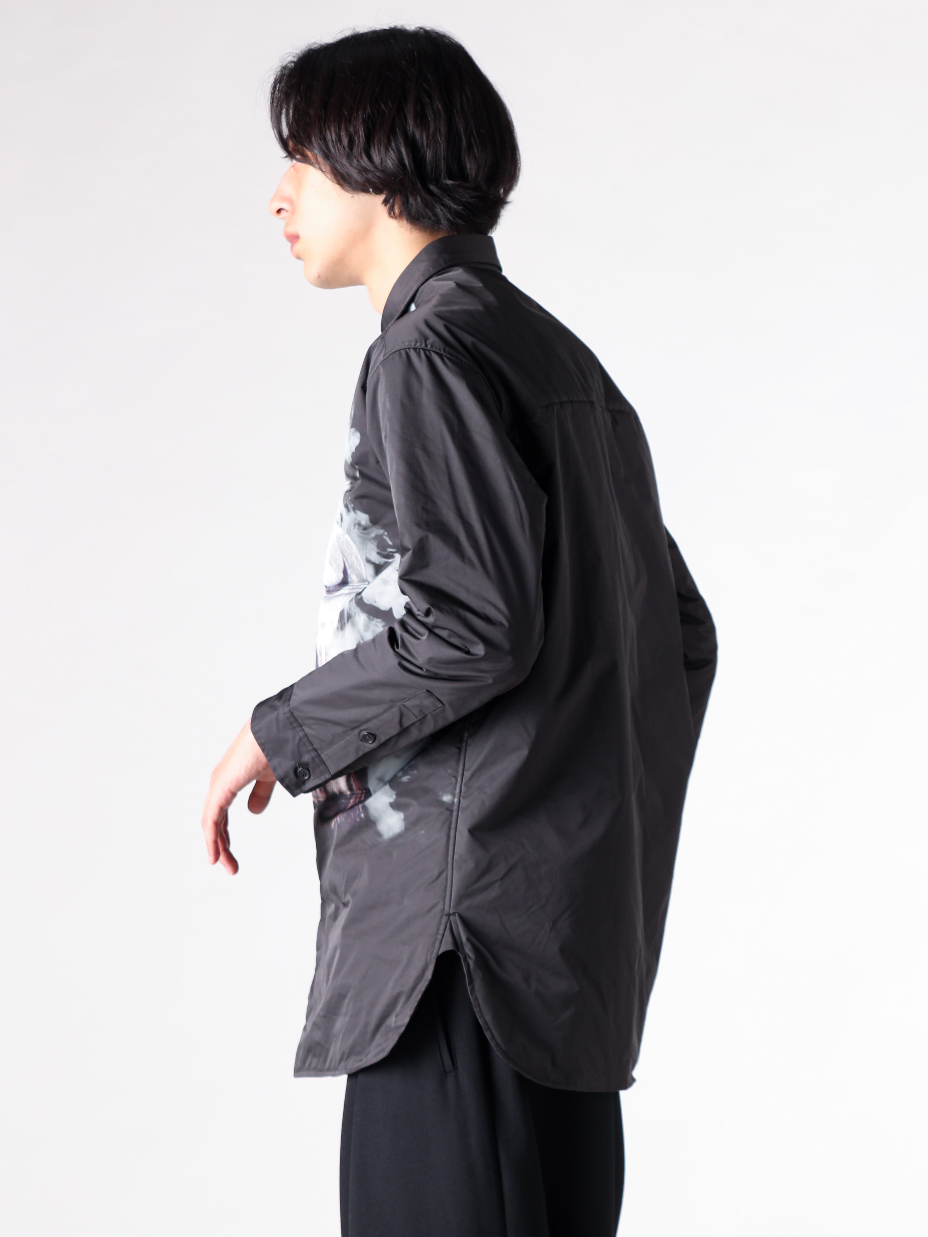 yohjiyamamoto pourhomme 25ss 文字プリントブラウス yohjiyamamoto pourhomme 25ss 文字プリントブラウス