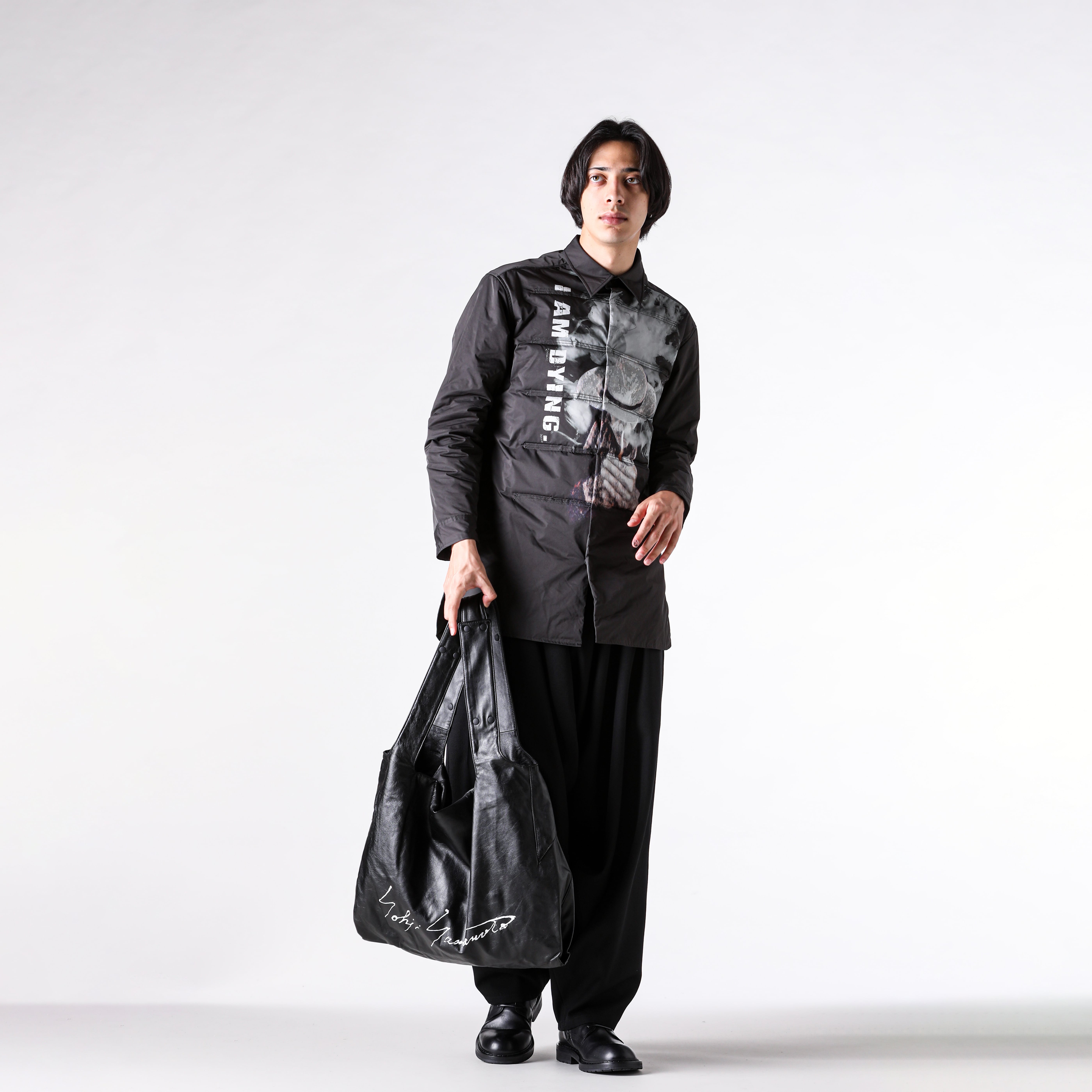 Yohji Yamamoto POUR HOMME 25AW プリントブラウス モードスタイリング