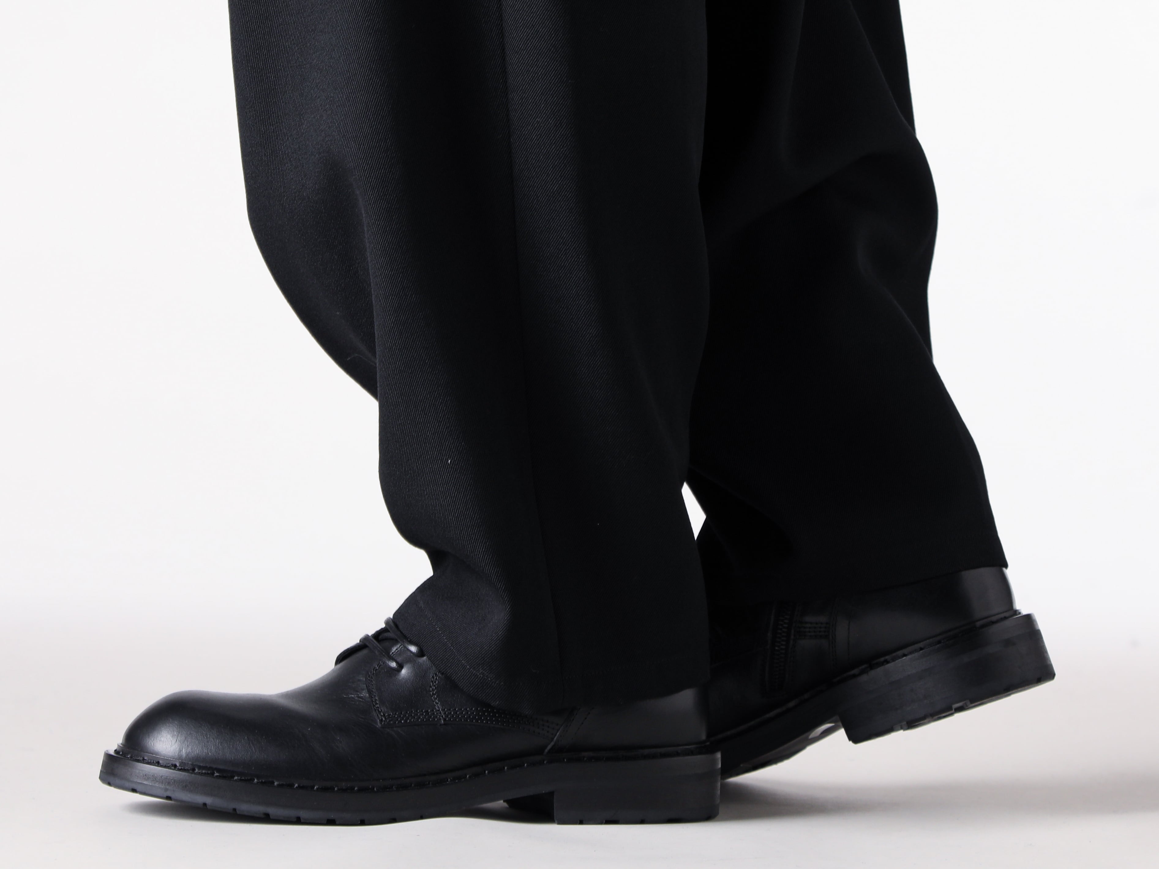 Yohji Yamamoto POUR HOMME - 25AW  - 下半身 - HM-P14-101 - Draped gabardine pants - C000MC01 - Danny Ankle Boots 2-006