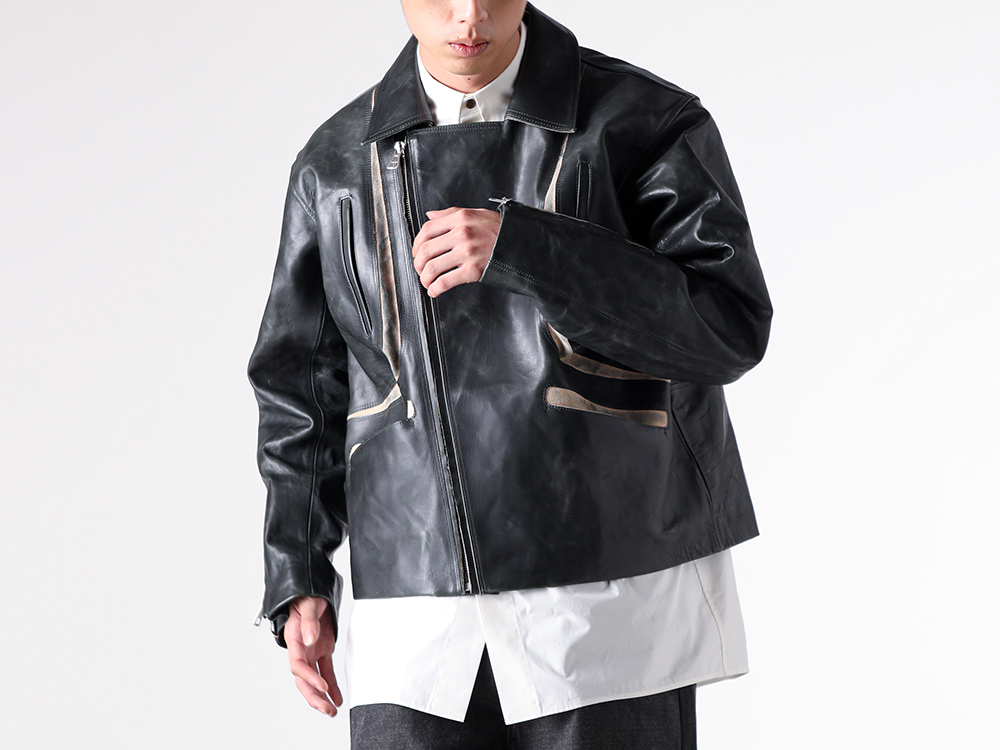 daisuke tanabe - 25-26AW - upper body - pluto Calf Leather Jacket (02_806) - sahad Shirt 1-003