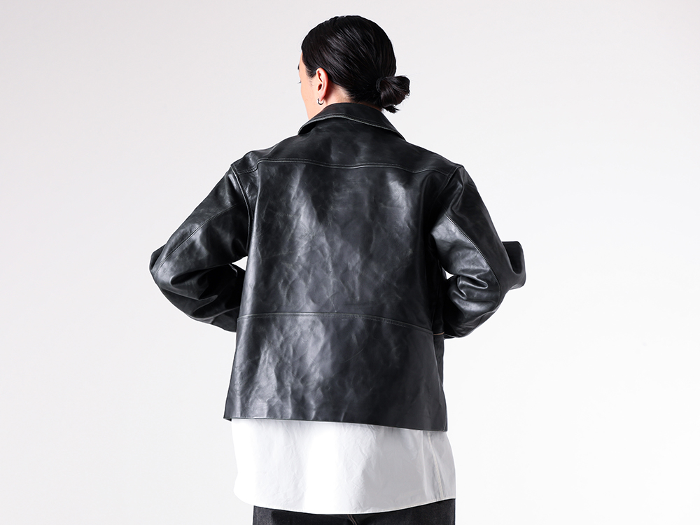 daisuke tanabe - 25-26AW - upper body - pluto Calf Leather Jacket (02_806) - sahad Shirt 1-005