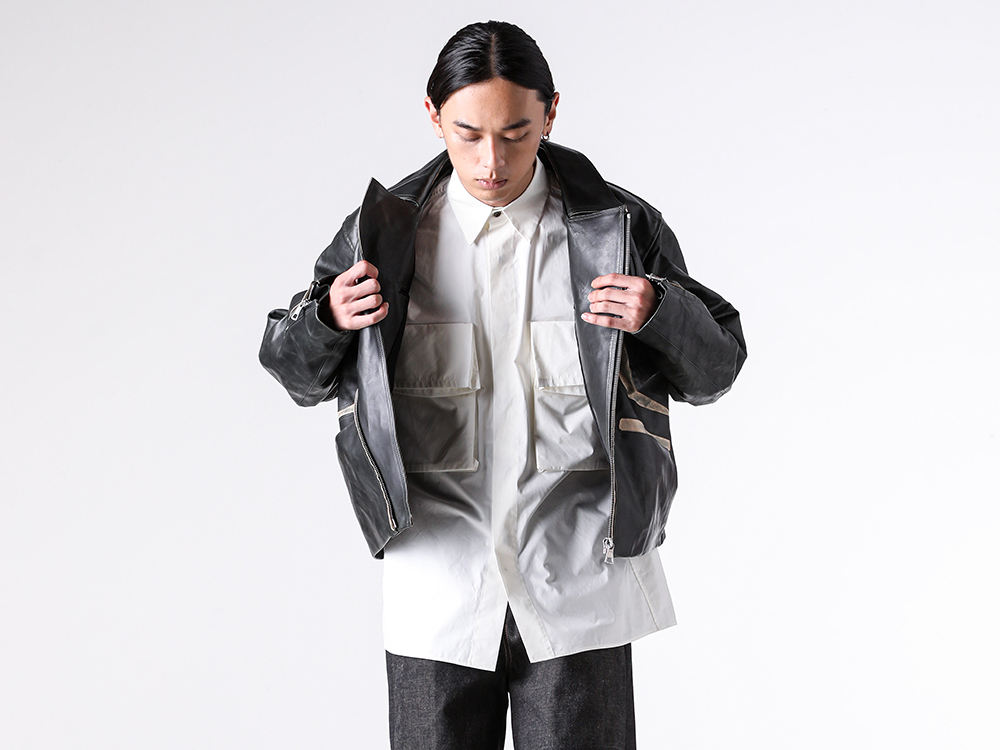 daisuke tanabe - 25-26AW - upper body - pluto Calf Leather Jacket (02_806) - sahad Shirt 1-008