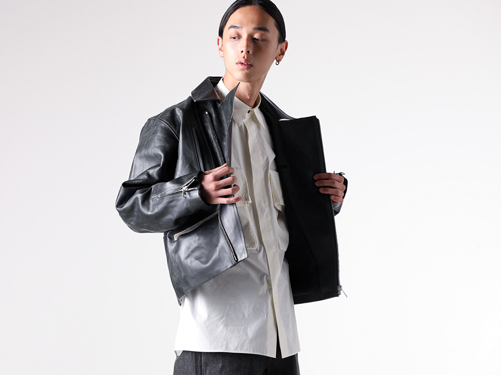 daisuke tanabe - 25-26AW - upper body - pluto Calf Leather Jacket (02_806) - sahad Shirt 1-009