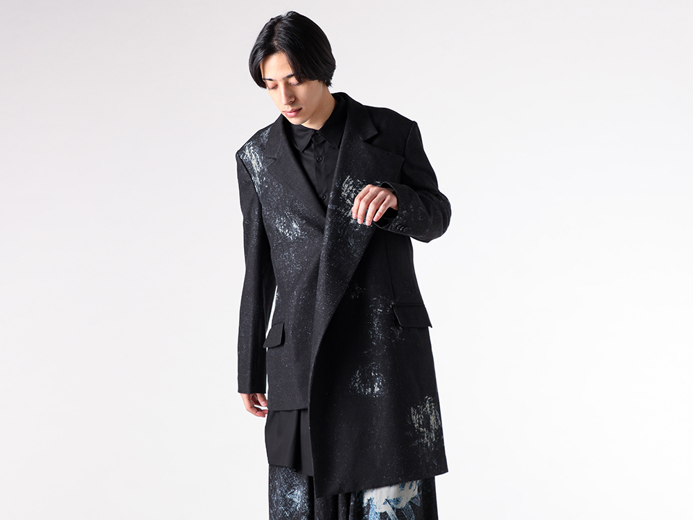 GroundY(Ground Y) - 25-26AW - Upper Body - Asymmetry Jacket (GL-J01-104) - Mant Docking Shirt (GM-B03-209) 1-001