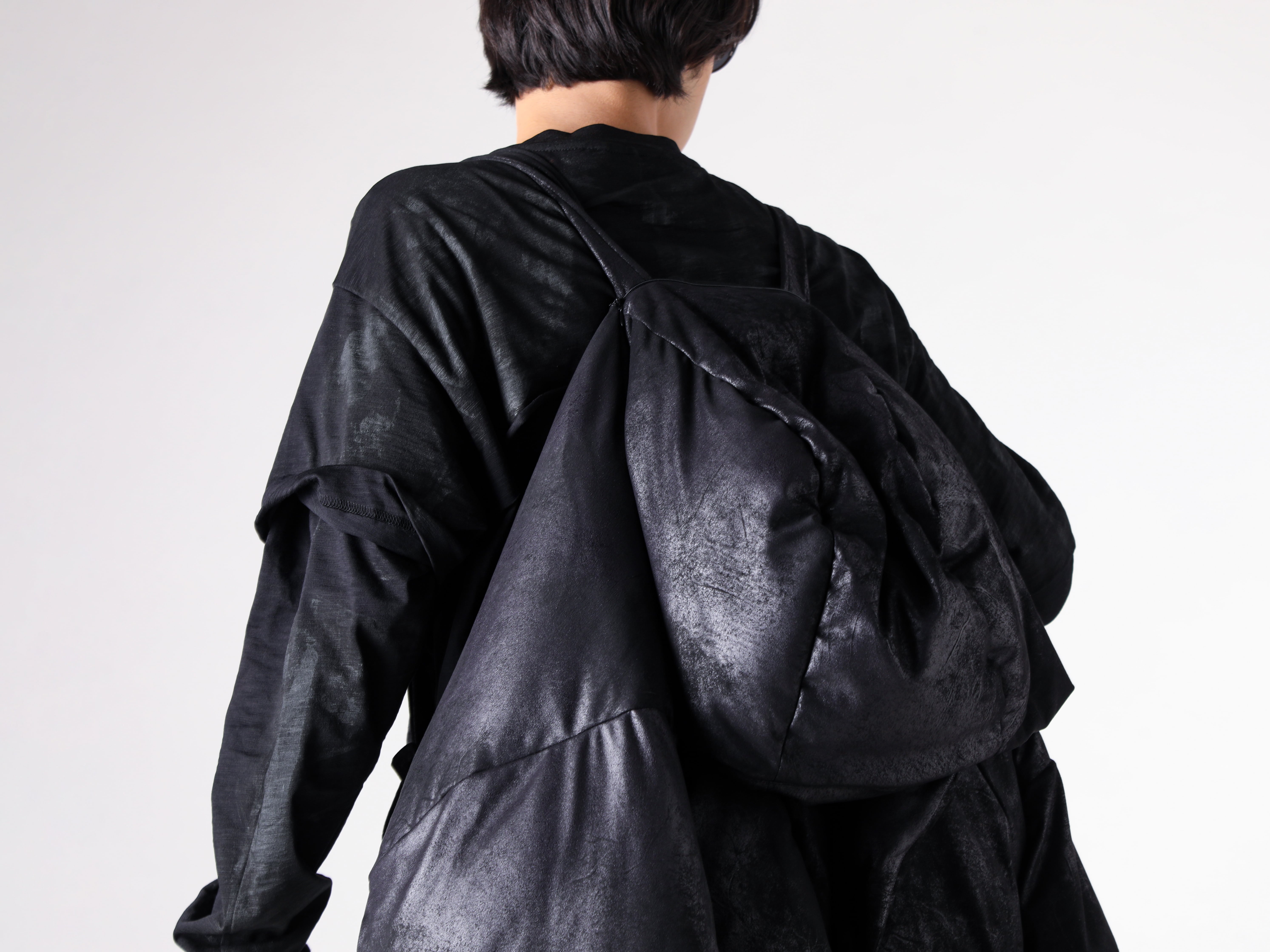 Justin Gall - 25AW styling - 上半身 - JGALL_RAWTAW25-02 - ABOMINABLE MAX PUFF PARKA - JGALL_RAWTAW25-28 - Layered Tar Waist Tee Brushed Slub Cotton - JGALL_RAWTAW25-42 - Titanium Layered Sphere Shades Cvb 1-006