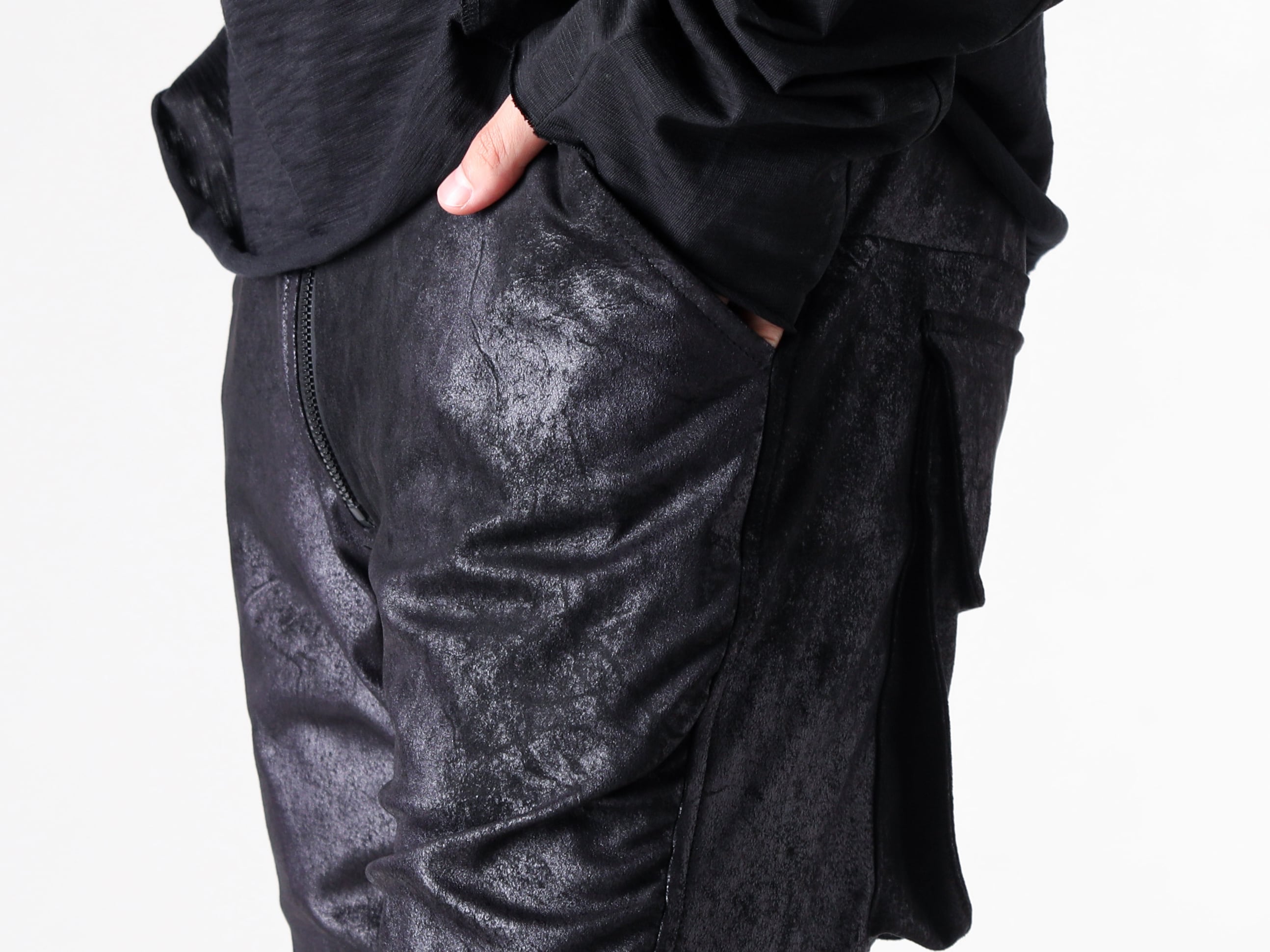 Justin Gall - 25AW  - 下半身 - JGALL_RAWTAW25-25B - Slim Recoil Trouser Vegan Grunge - 917FWM3 - COW SKIN BOOTS 2-004