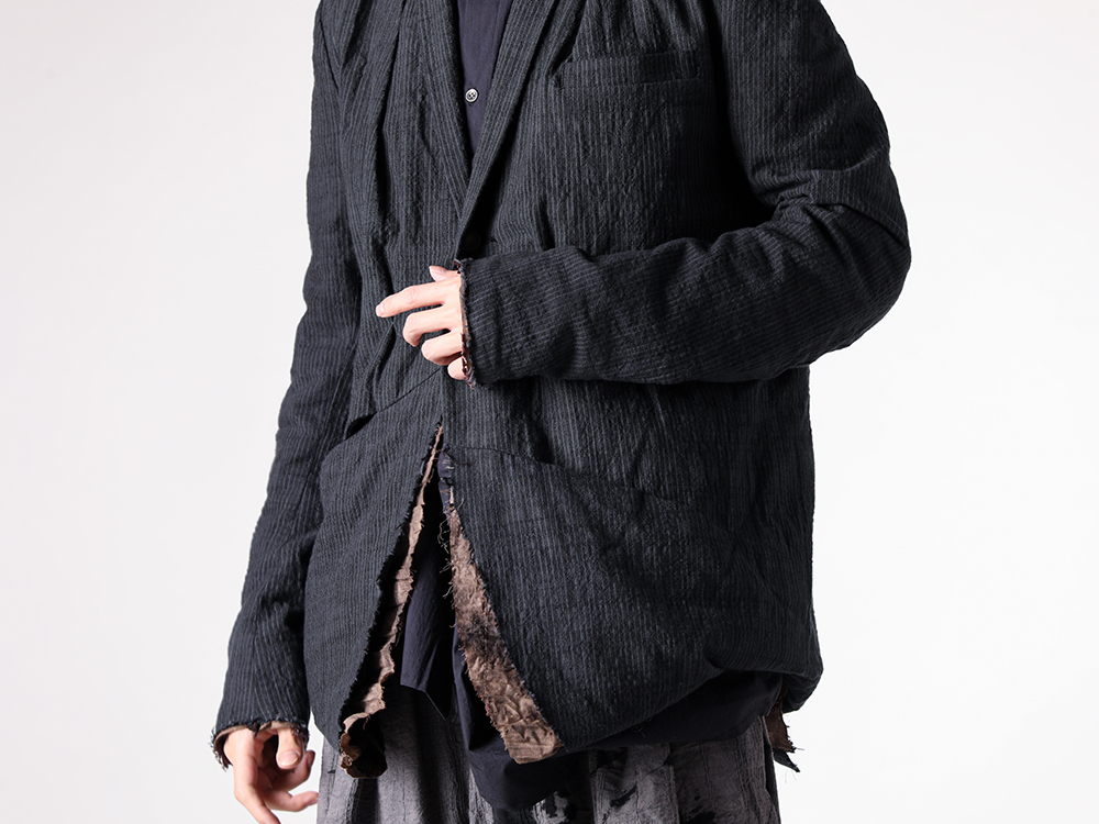 CHIAHUNG SU (チャンホン スー) - 25-26AW - 上半身 - Hand Woven & Wide Pleated Trouser (AW25-MP31-TOD) - Classic Derby Shoes Laced Up Square Toe (79082V) 1-003