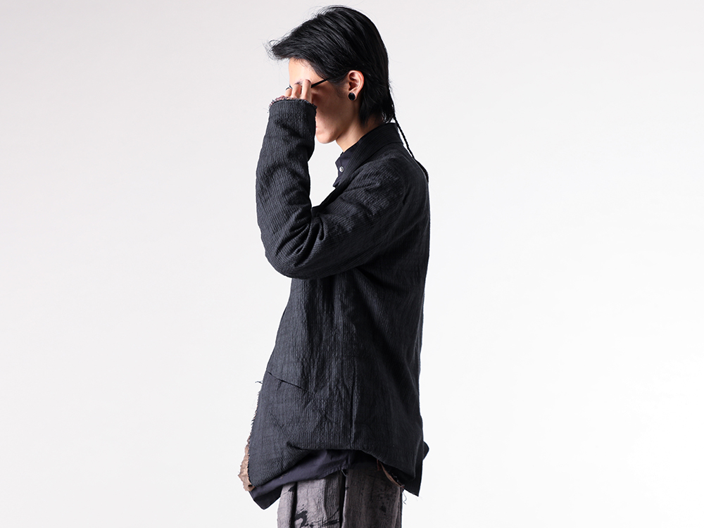 CHIAHUNG SU (チャンホン スー) - 25-26AW - 上半身 - Hand Woven & Wide Pleated Trouser (AW25-MP31-TOD) - Classic Derby Shoes Laced Up Square Toe (79082V) 1-004