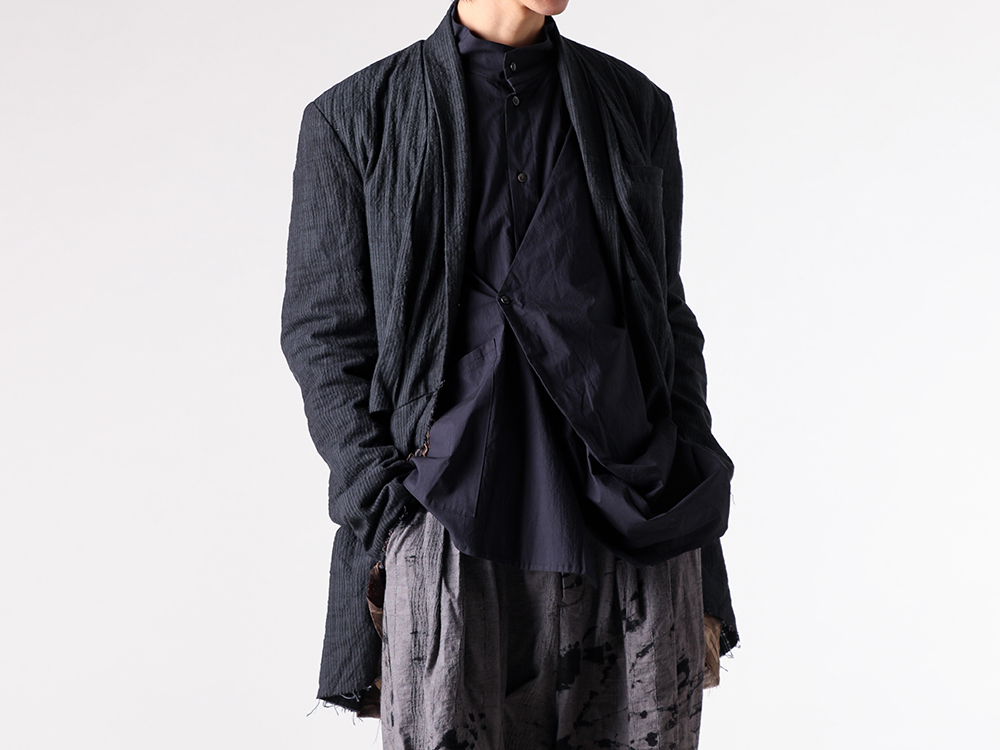 CHIAHUNG SU (チャンホン スー) - 25-26AW - 上半身 - Hand Woven & Wide Pleated Trouser (AW25-MP31-TOD) - Classic Derby Shoes Laced Up Square Toe (79082V) 1-007