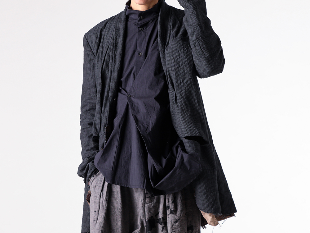 CHIAHUNG SU (チャンホン スー) - 25-26AW - 上半身 - Hand Woven & Wide Pleated Trouser (AW25-MP31-TOD) - Classic Derby Shoes Laced Up Square Toe (79082V) 1-008