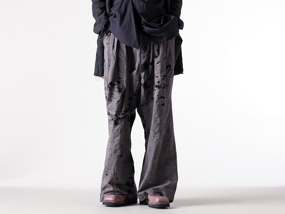 CHIAHUNG SU (チャンホン スー) - 25-26AW  - 下半身 - Stretch Denim Bush Pocket Cropped Pants (ST107-0525A) - Norvegian welted Derby Shoes Vibram Sole (792VX) 2-001