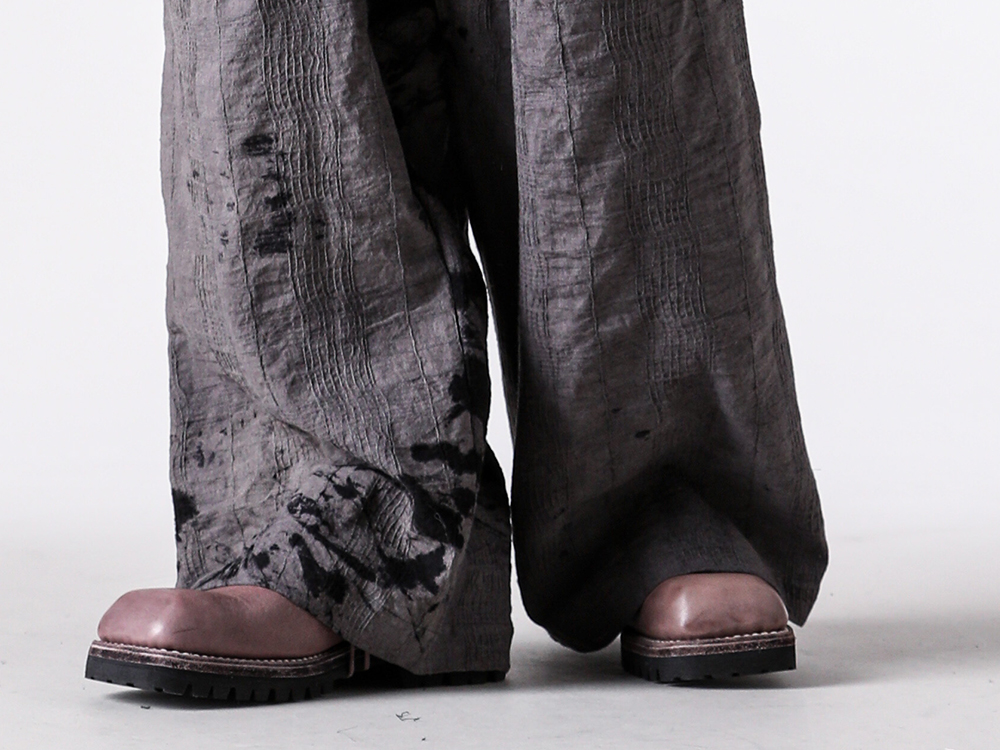 CHIAHUNG SU (チャンホン スー) - 25-26AW  - 下半身 - Stretch Denim Bush Pocket Cropped Pants (ST107-0525A) - Norvegian welted Derby Shoes Vibram Sole (792VX) 2-007