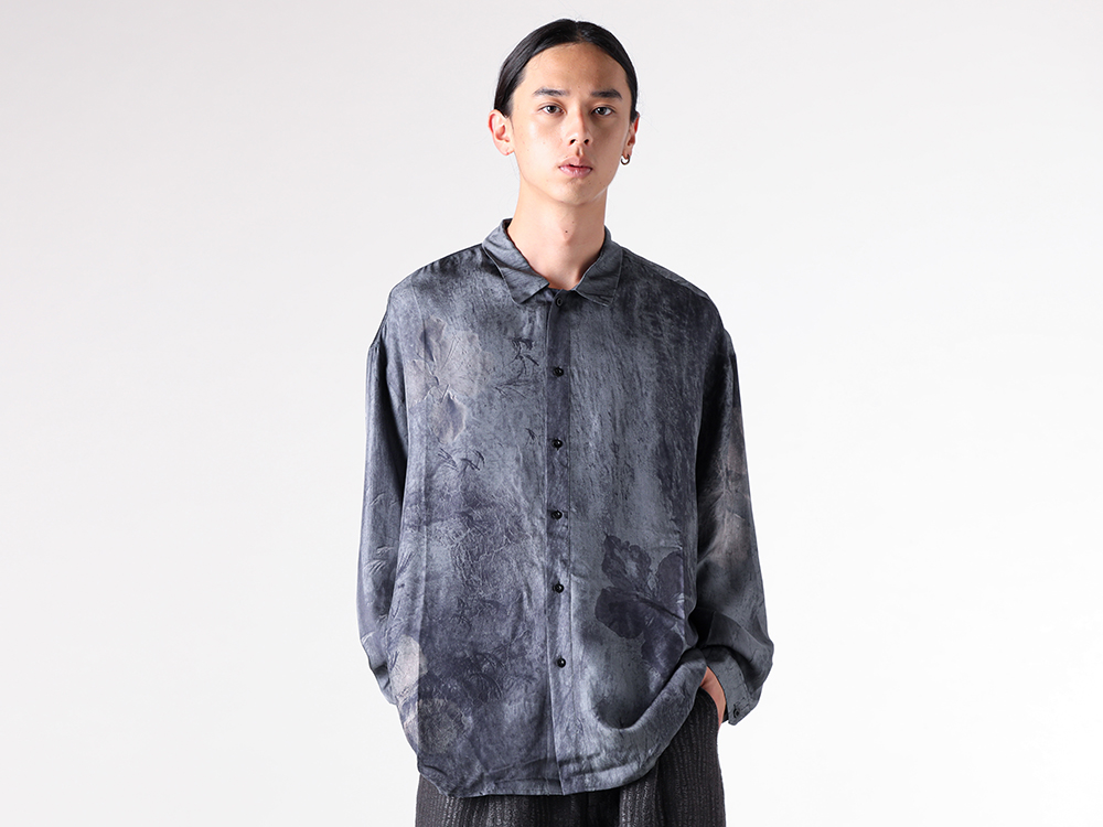 STOVAIGH(ストヴァーグ) - 25-26AW  - シャツ - Lichen samadhi shirt （Blue_Gray） / ST25017SHT 2-001