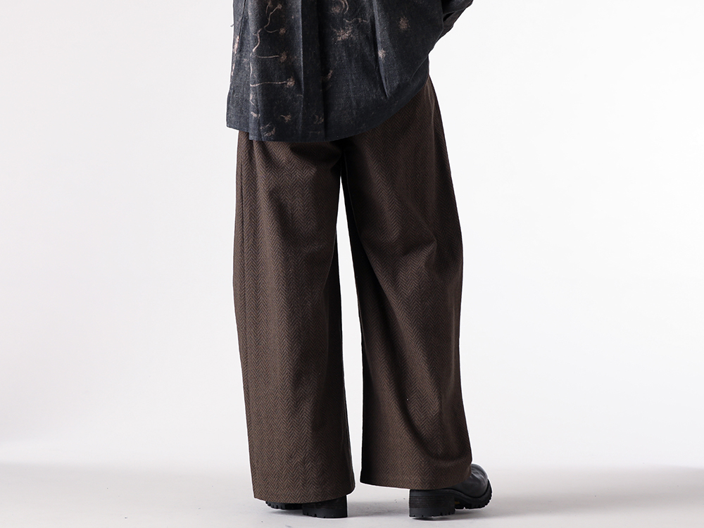 STOVAIGH(ストヴァーグ) - 25-26AW - パンツ - Raw Seam Long Trouser （Brown） / ST004TR 3-001