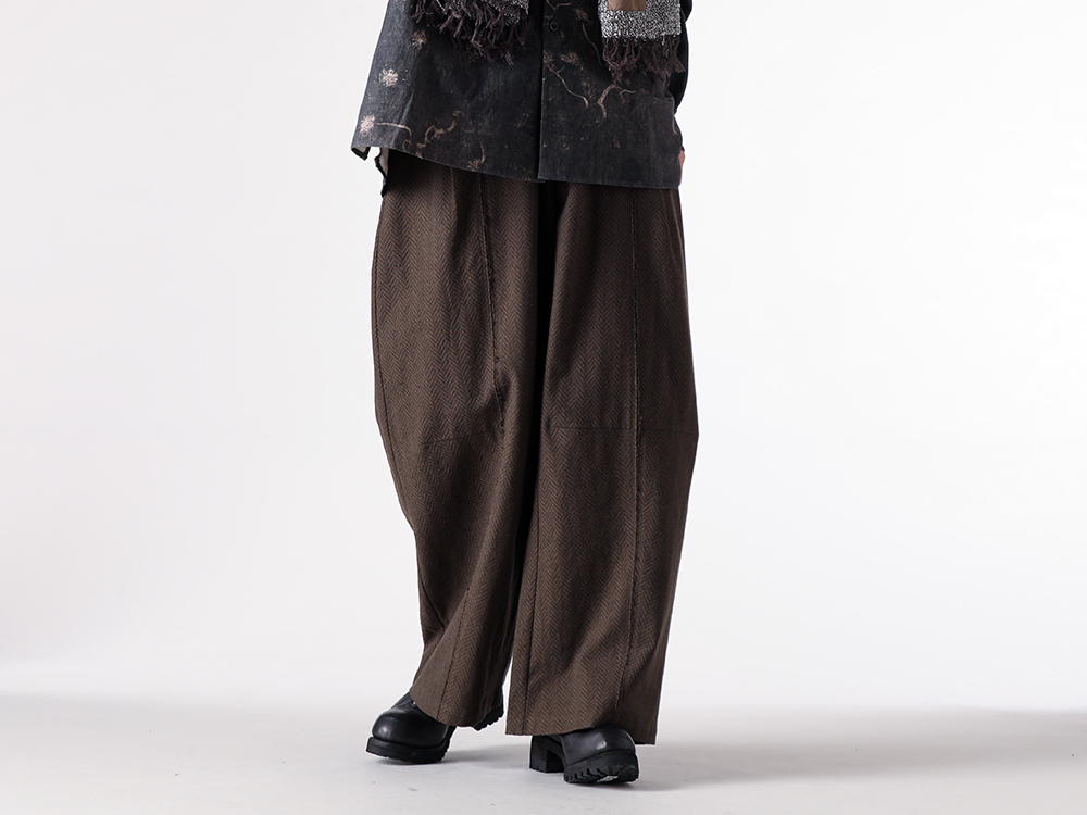 STOVAIGH(ストヴァーグ) - 25-26AW - パンツ - Raw Seam Long Trouser （Brown） / ST004TR 3-002