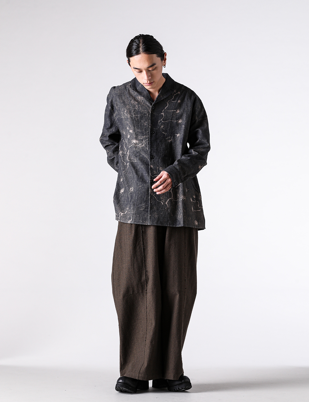STOVAIGH(ストヴァーグ) - 25-26AW - パンツ - Raw Seam Long Trouser （Brown） / ST004TR 3-003