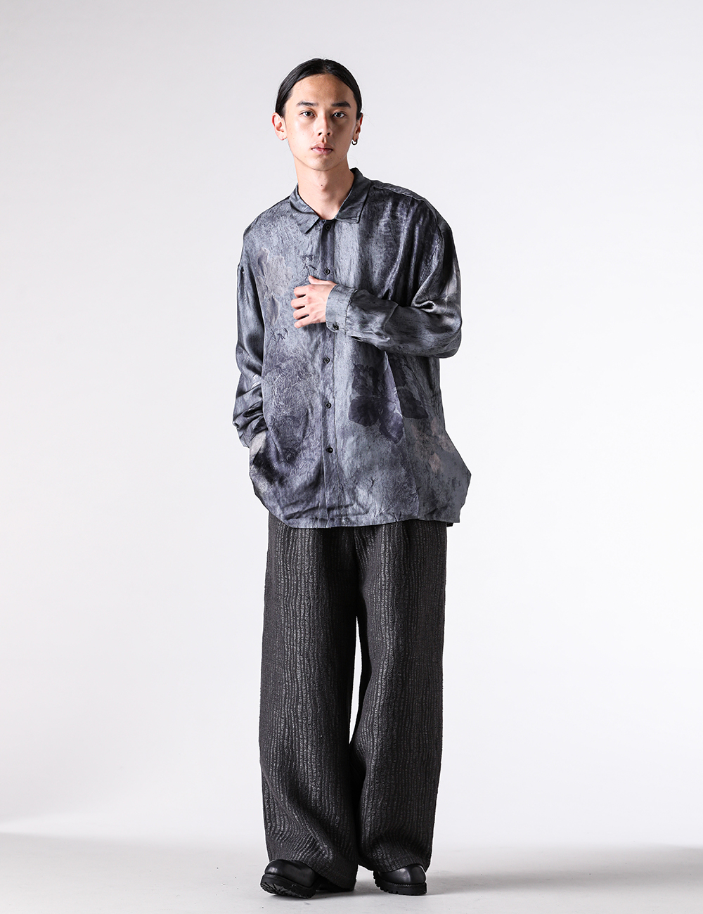 STOVAIGH(ストヴァーグ) - 25-26AW - パンツ - Wide Leg Long Trouser （Gray） / ST011TR 3-006