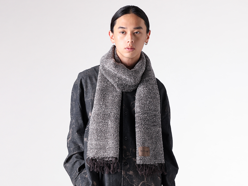 STOVAIGH(ストヴァーグ) - 25-26AW - ストール - handwoven in Brugge, Belgium （Light_Gray） / STSAF002 4-001