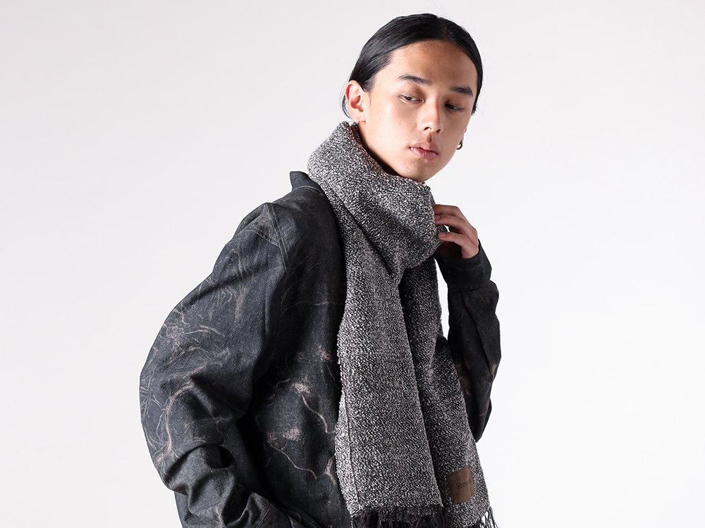 STOVAIGH(ストヴァーグ) - 25-26AW - ストール - handwoven in Brugge, Belgium （Light_Gray） / STSAF002 4-002