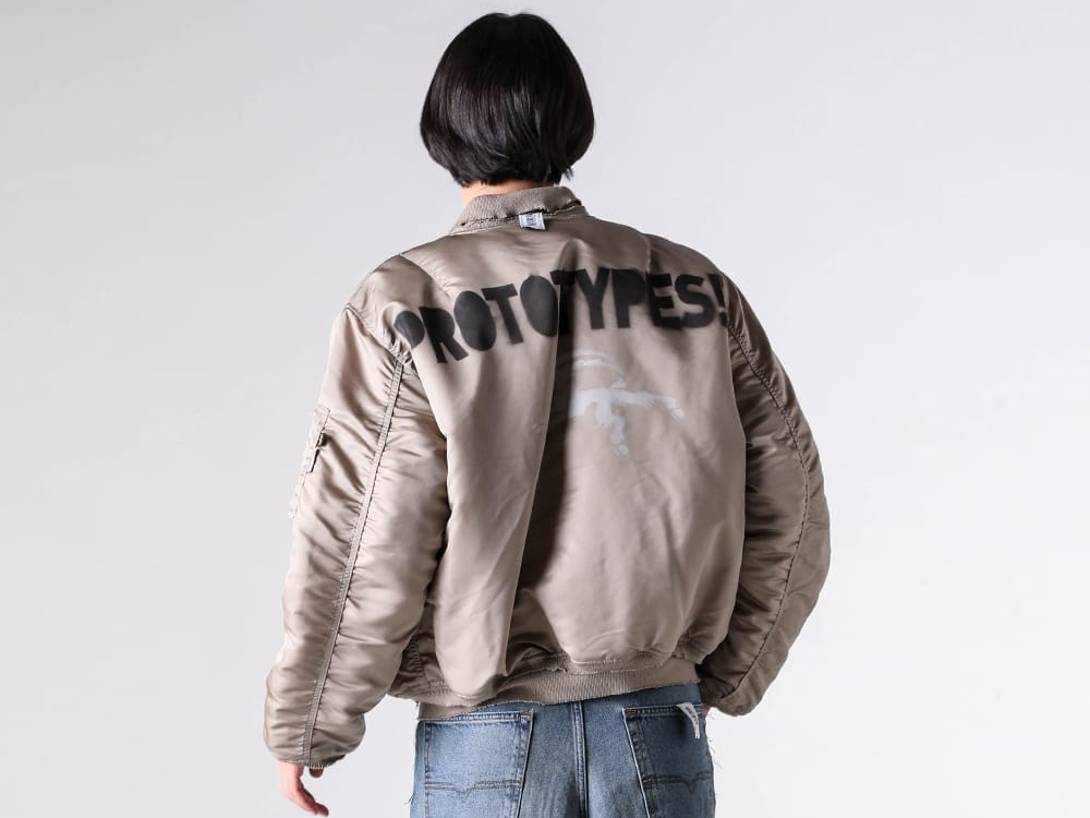 PROTOTYPES(プロトタイプス) - 25-26AW - ジャケット - SPRAYED PROTOTYPES BOMBER （SAND） / 32PT08OW160USSD 1-002