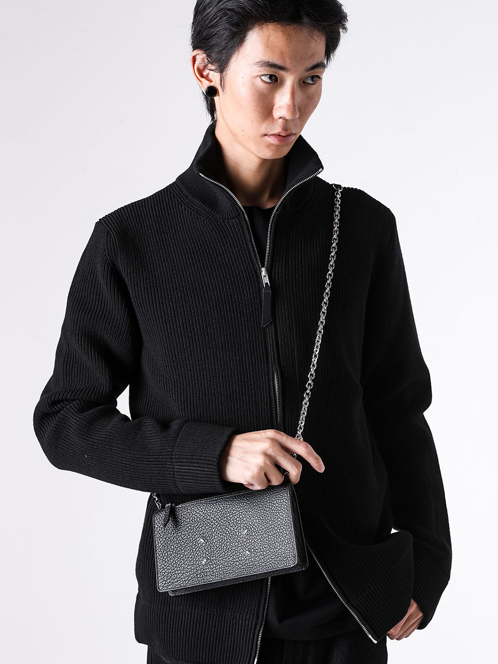 Maison Margiela - 25AW  - SA3UI0009 / 財布とバッグのハイブリッド。スマホも収まる3WAYジップチェーンウォレット - SA1VL0038 Zipped Wallet On Chain 8-005