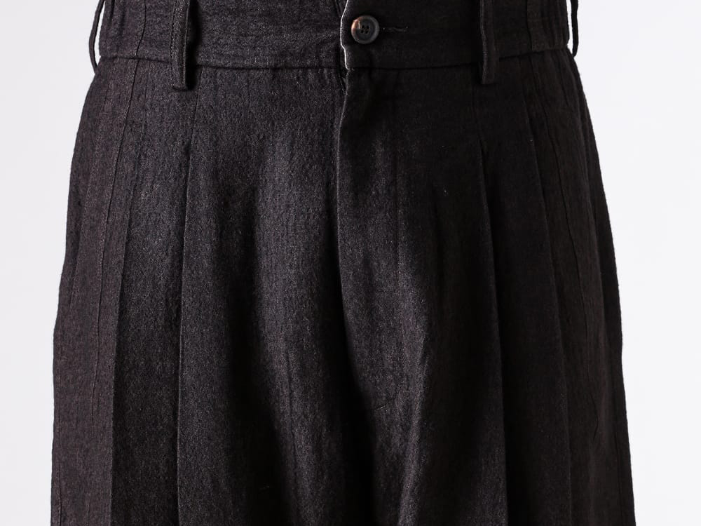 ZIGGY CHEN(ジギーチェン) - 25-26AW  - 下半身 - Pleated Drop Crotch Trousers (0M2530516) - Chelsea Derby Shoes (0M2513001) 2-002