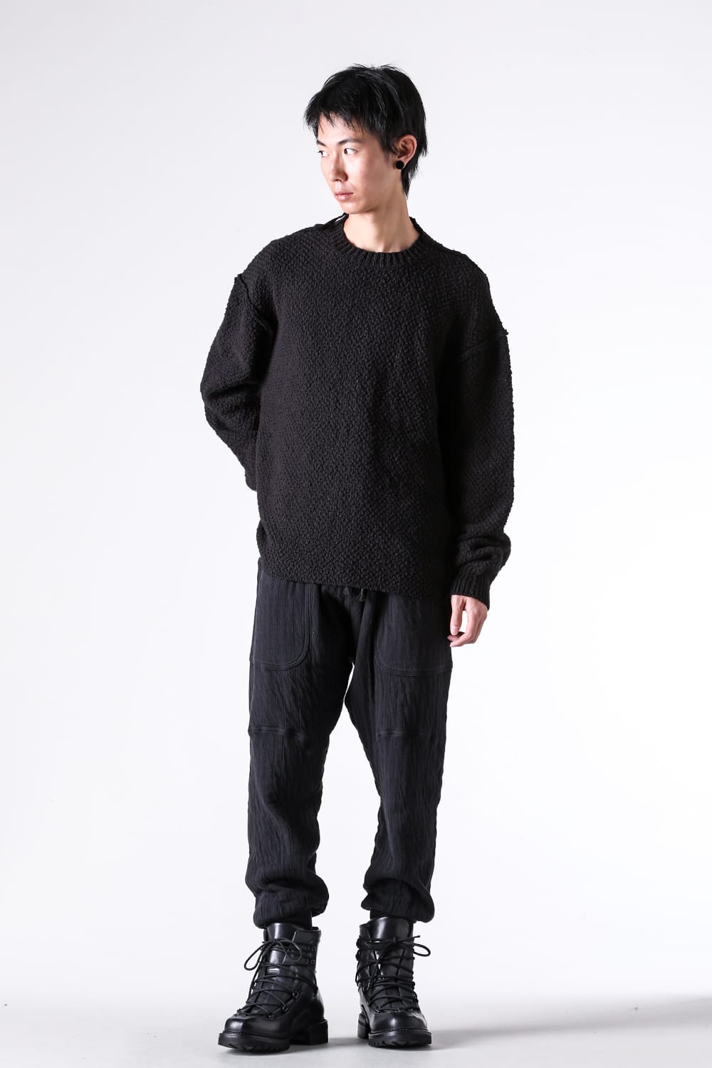 ニット特集 - 25-26AW - The Viridi-anne | ざらっとした質感が玄人好み。鹿の子編みスラブニット - Slub Yarn Pique Knitting Pullover / VI-3918-07 5-001