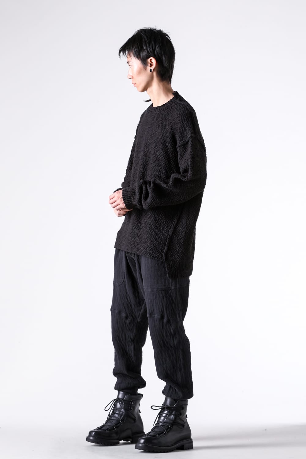 ニット特集 - 25-26AW - The Viridi-anne | ざらっとした質感が玄人好み。鹿の子編みスラブニット - Slub Yarn Pique Knitting Pullover / VI-3918-07 5-002