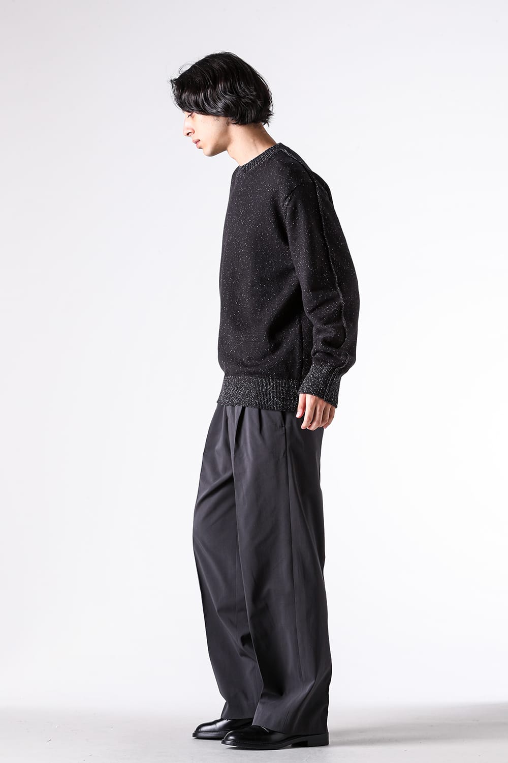 ニット特集 - 25-26AW - IRENISA | クラフトマンシップが光る立体縫製。落ち着いた印象のオーバーサイズ - Cotton-Blend Knit Pullover / IH-25FW-K023 9-002