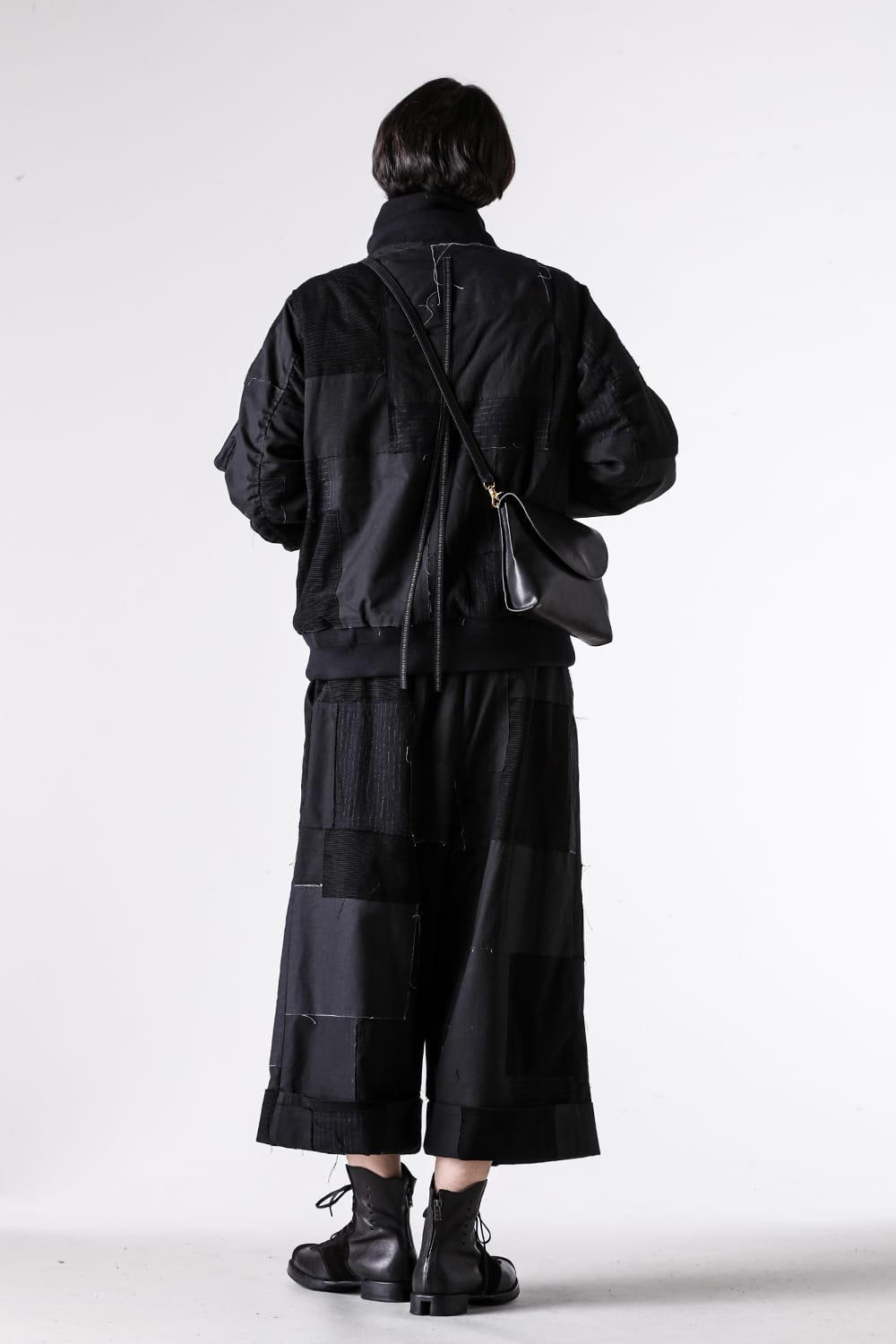 Blouson - 25-26AW - ISŌ | Originality Born from Six Fabrics. A Patchwork MA-1 Where Military Meets Mode - Patchwork Cotton Bomber Jacket （Black） / ISO-017-JAK 3-003