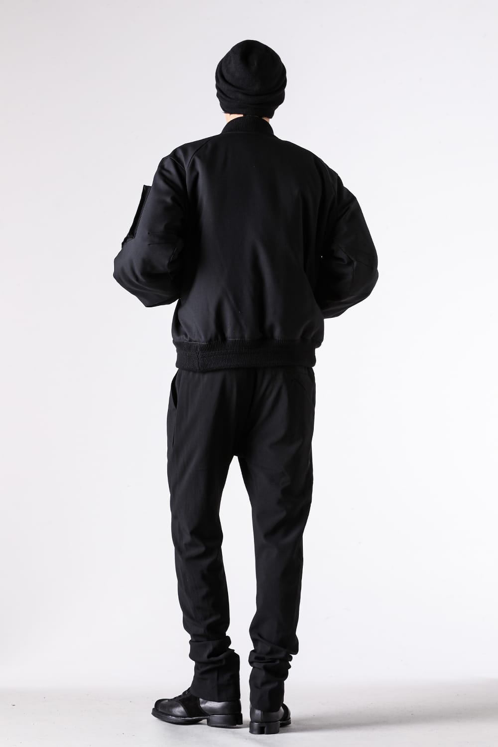 Blouson - 25-26AW - CROMAGNON | Banshū Wool Infused with Silicone. A Structured, Wind-Resistant MA-1 - MA-1 Jacket Wool Gabardine （BLACK） / CJ-LSRGB 4-003